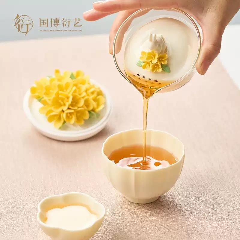 中國國家博物館玉桂瓊?cè)A茶香套裝國風茶具創(chuàng)意高端送長輩朋友禮物