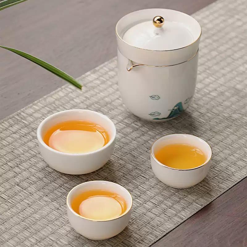 中國(guó)國(guó)家博物館溪山雨意快客杯功夫茶具套裝便攜文創(chuàng)朋友生日禮物