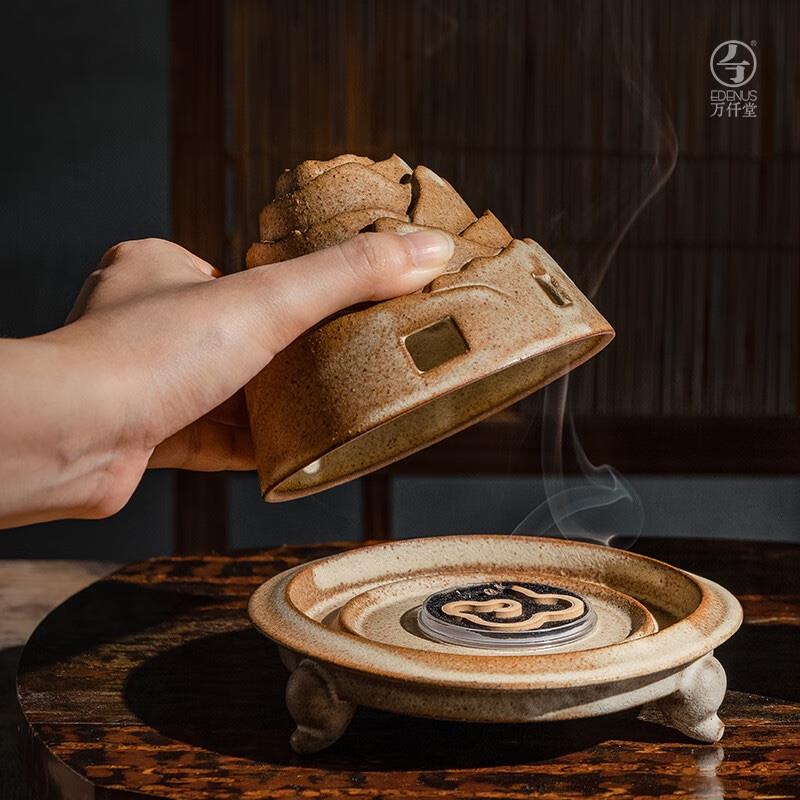 萬(wàn)仟堂（Edenus）創(chuàng)意擺件香薰 敦煌系列沉香檀香臥室室內(nèi)佛堂送禮禮物盒 千山萬(wàn)水