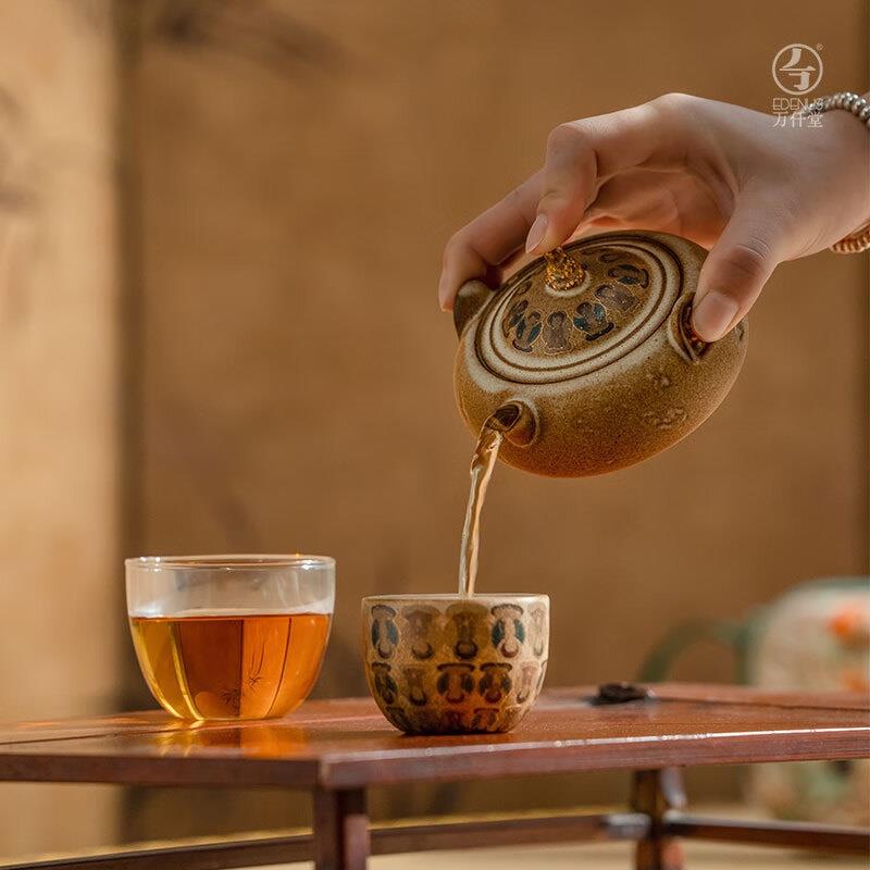 萬仟堂（Edenus）旅行茶具 敦煌系列陶瓷便攜茶具套裝快客杯送伴手禮 千佛指引