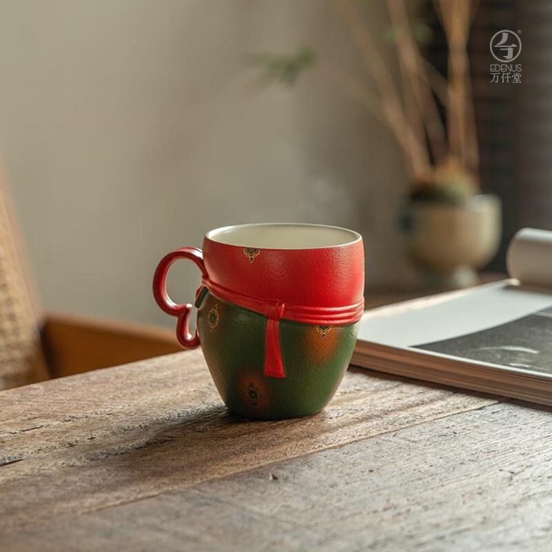 萬仟堂（Edenus）茶杯 陶瓷高檔主人杯泡茶杯女士辦公杯家用功夫茶杯水杯